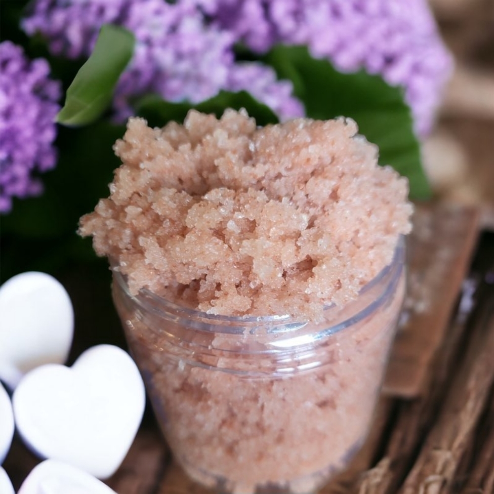 Lilac Breeze Pink Himalayan Luxurious Salt Scrub Handcrafted Body Indulg…